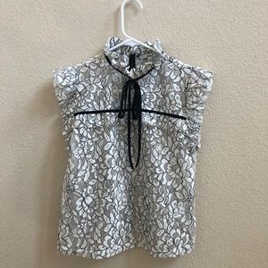 Must have black & white lace top